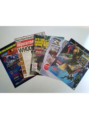 Pinball FLYERS Lot of 5 Games Spider-Man Viper World Cup Whodunnit Frenzy #16